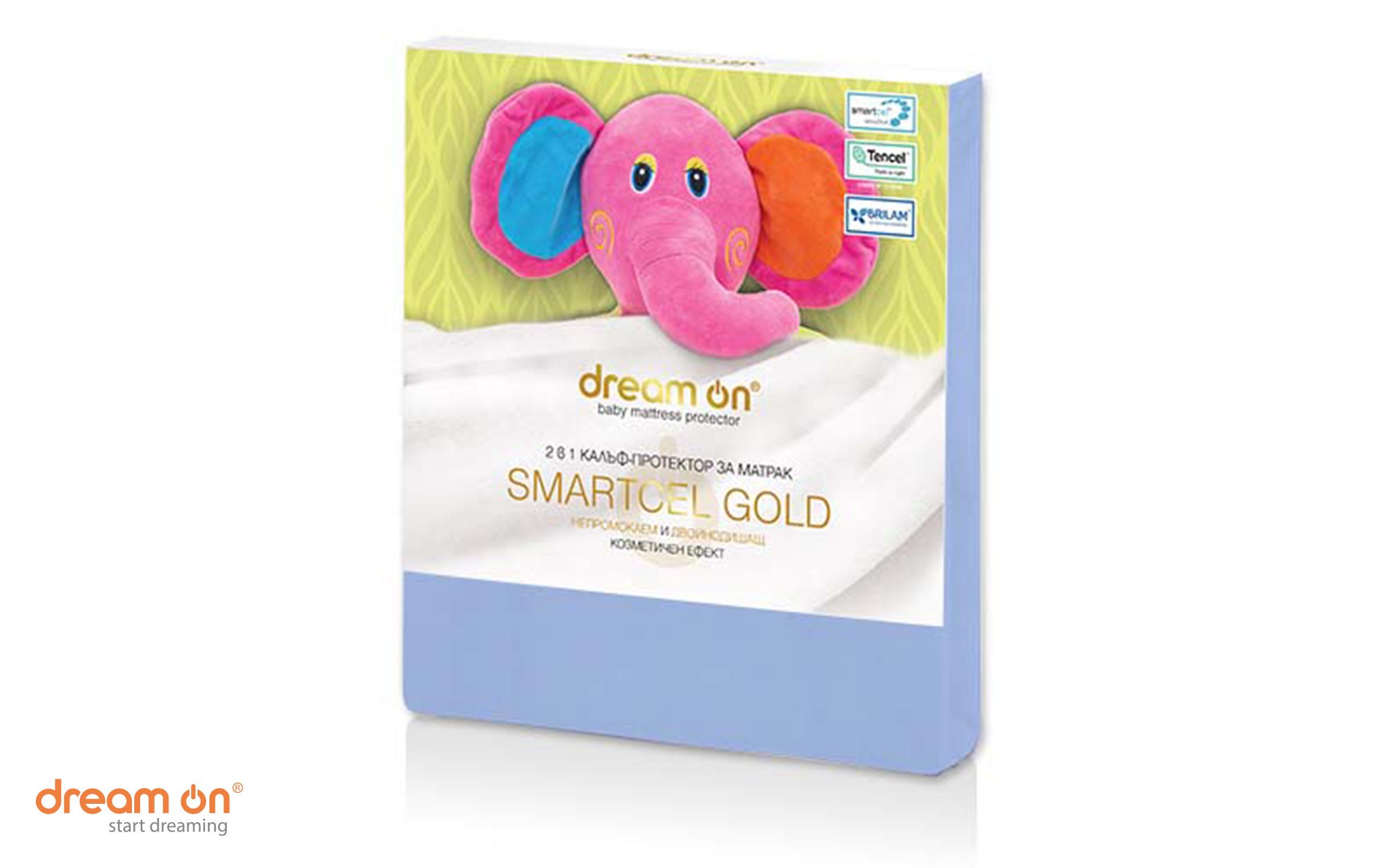 Mattress protector 60/120 Smartcel Gold, light grey  2